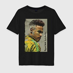 Футболка оверсайз мужская Neymar Junior - Brazil national team, цвет: черный