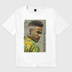 Футболка оверсайз мужская Neymar Junior - Brazil national team, цвет: белый