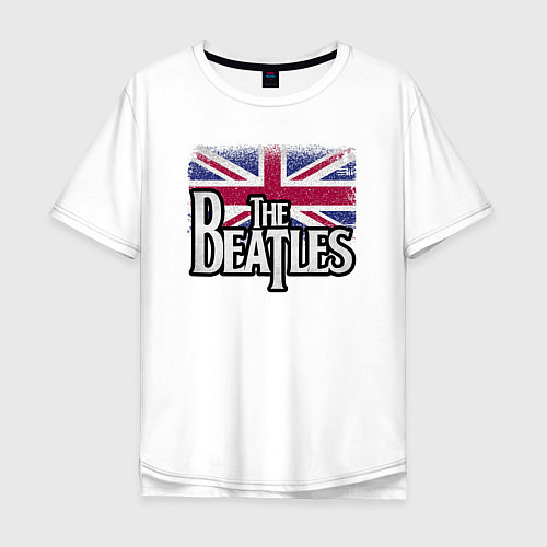 Мужская футболка оверсайз The Beatles Great Britain Битлз / Белый – фото 1