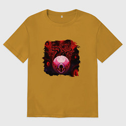 Футболка оверсайз мужская Eye of Cthulhu, цвет: горчичный