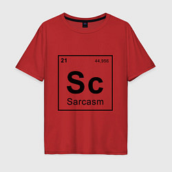 Мужская футболка оверсайз САРКАЗМ - SARCASM, Sc Таблица Менделеева