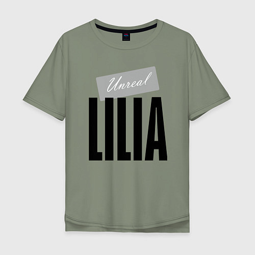 Мужская футболка оверсайз Unreal lilia / Авокадо – фото 1