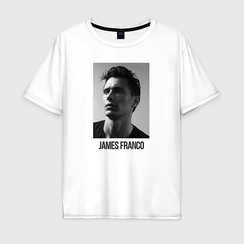 Мужская футболка оверсайз James Franco / Белый – фото 1