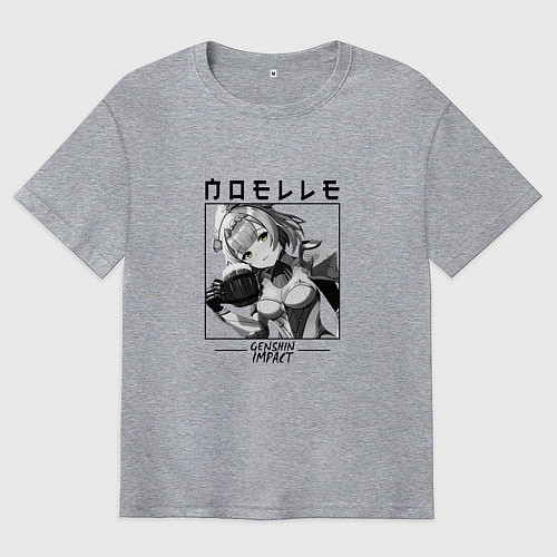 Мужская футболка оверсайз Ноэлль Noelle, Genshin Impact / Меланж – фото 1