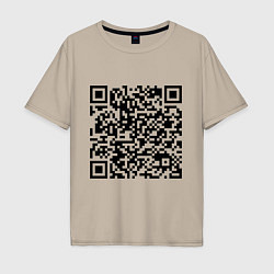 Мужская футболка оверсайз QR-код Скала Джонсон