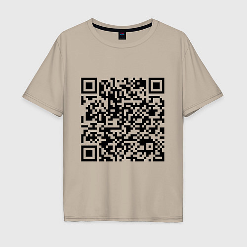 Мужская футболка оверсайз QR-код Скала Джонсон / Миндальный – фото 1