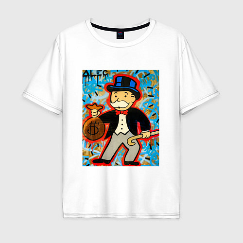 Мужская футболка оверсайз Alec ART Monopoly / Белый – фото 1