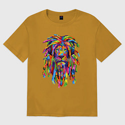 Футболка оверсайз мужская Lion dreaD, цвет: горчичный