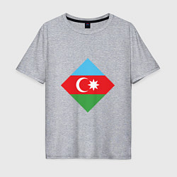 Мужская футболка оверсайз Flag Azerbaijan