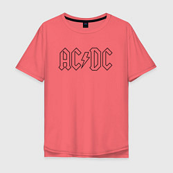 Мужская футболка оверсайз ACDC Logo Молния