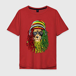 Мужская футболка оверсайз Rasta lioN