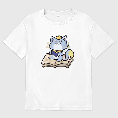 Мужская футболка оверсайз The Magical Cat Yuumi / Белый – фото 1