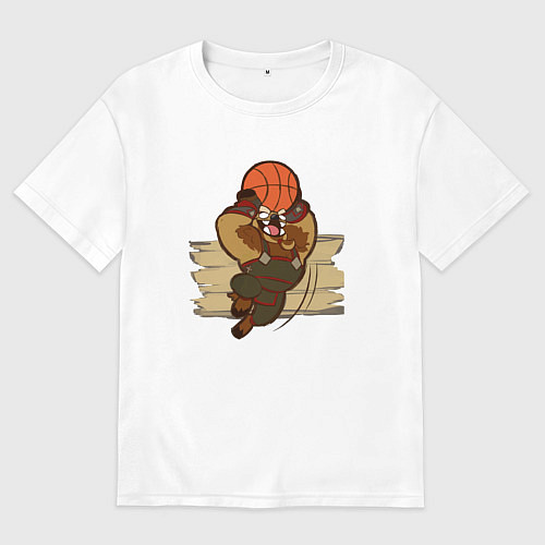 Мужская футболка оверсайз Рейгор Каменное Копыто / Белый – фото 1