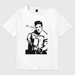 Футболка оверсайз мужская Elvis, цвет: белый