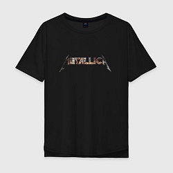 Мужская футболка оверсайз Metallica emblem