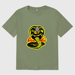 Футболка оверсайз мужская Кобра кай лого, цвет: авокадо