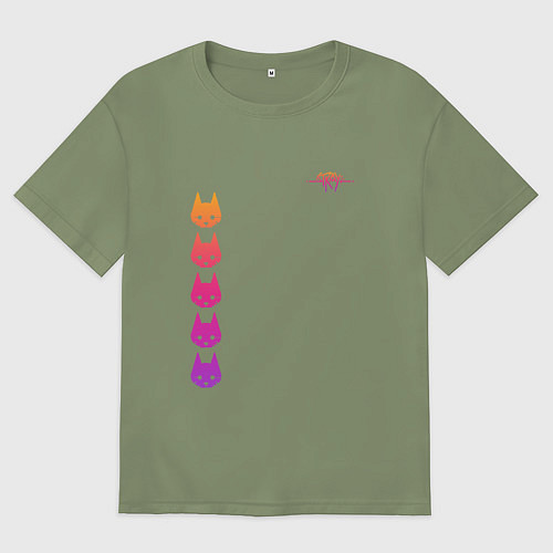 Мужская футболка оверсайз Stray: Gradient / Авокадо – фото 1