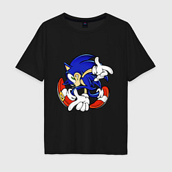 Мужская футболка оверсайз Blue Hedgehog