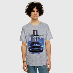 Футболка оверсайз мужская Mustang - лучший среди равных!, цвет: меланж — фото 2