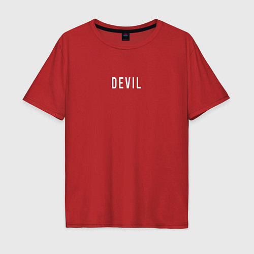 Мужская футболка оверсайз He devil / Красный – фото 1