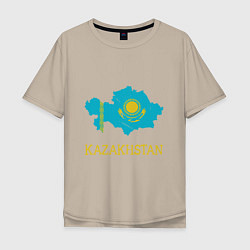 Мужская футболка оверсайз Map Kazakhstan
