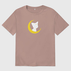 Футболка оверсайз мужская Артемис для Луны, цвет: пыльно-розовый