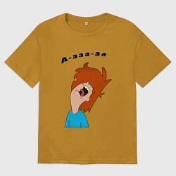 Футболка оверсайз мужская Дунканвилль Нервный Дункан, цвет: горчичный