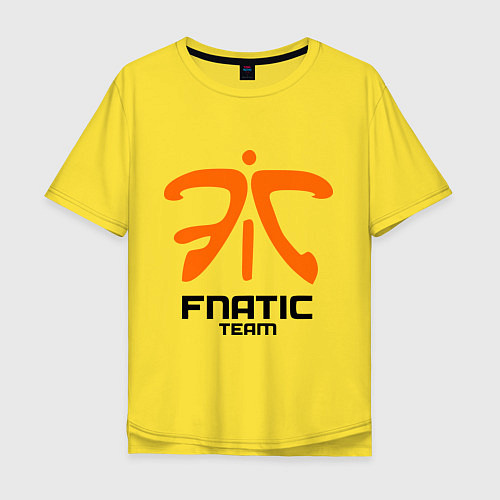Мужская футболка оверсайз Dota 2: Fnatic Team / Желтый – фото 1