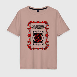 Мужская футболка оверсайз Рыцарь Вампир логотип