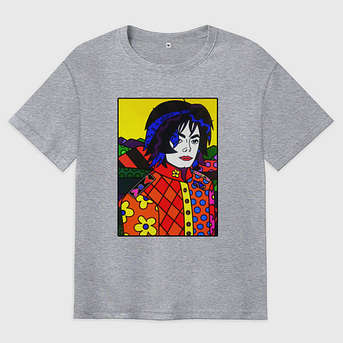 Мужская футболка оверсайз Ромеро Бритто Майкл Джексон / Меланж – фото 1