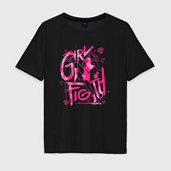 Мужская футболка оверсайз GIRL FIGTH женская драка