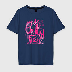 Мужская футболка оверсайз GIRL FIGTH женская драка