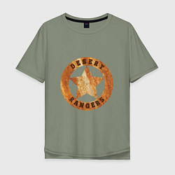 Мужская футболка оверсайз Wasteland 3 desert rangers star emblem