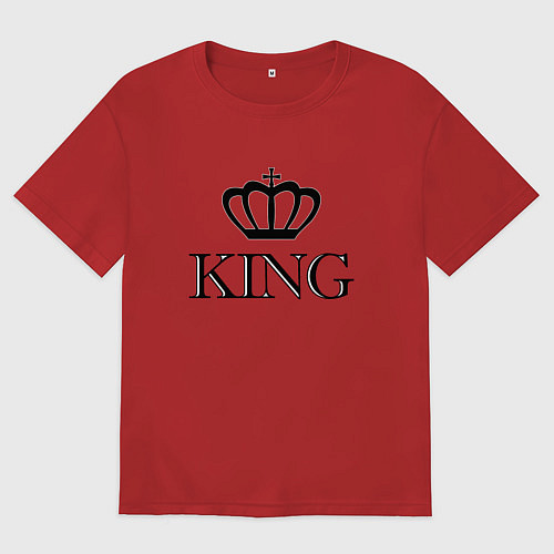 Мужская футболка оверсайз KING Парные Король / Красный – фото 1