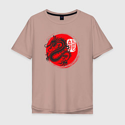 Мужская футболка оверсайз Ниндзя дракон Япония