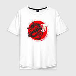 Мужская футболка оверсайз Ниндзя дракон Япония