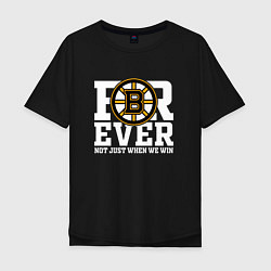 Мужская футболка оверсайз FOREVER NOT JUST WHEN WE WIN, Boston Bruins, Босто