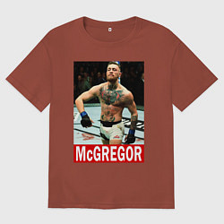 Футболка оверсайз мужская Конор МакГрегор McGregor, цвет: кирпичный