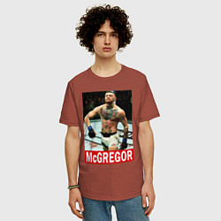 Футболка оверсайз мужская Конор МакГрегор McGregor, цвет: кирпичный — фото 2