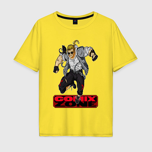 Мужская футболка оверсайз Sega comix / Желтый – фото 1