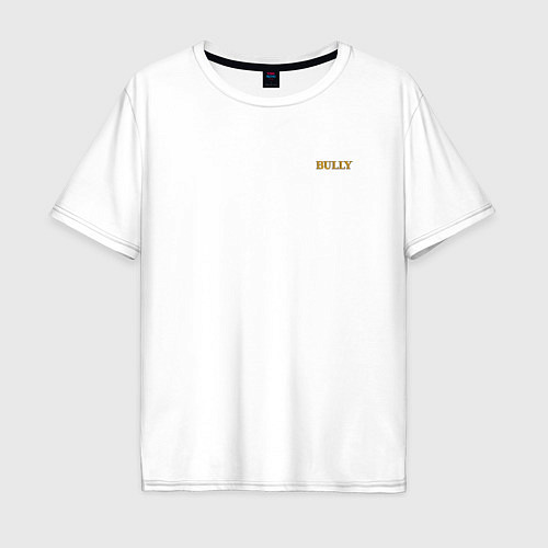 Мужская футболка оверсайз Bully Logo спина / Белый – фото 1