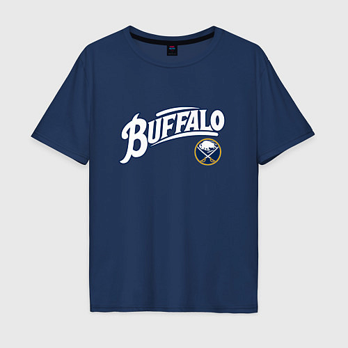 Мужская футболка оверсайз Баффало Сейберз , Buffalo Sabres / Тёмно-синий – фото 1