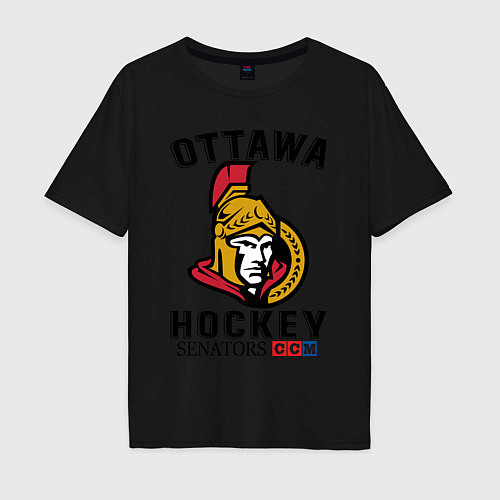 Мужская футболка оверсайз OTTAWA SENATORS ОТТАВА СЕНАТОРЗ / Черный – фото 1