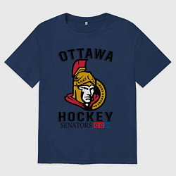 Футболка оверсайз мужская OTTAWA SENATORS ОТТАВА СЕНАТОРЗ, цвет: тёмно-синий