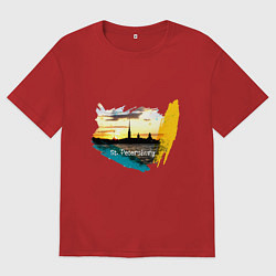 Мужская футболка оверсайз Санкт-Петербург St Petersburg