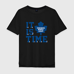Мужская футболка оверсайз It is Toronto Maple Leafs Time, Торонто Мейпл Лифс