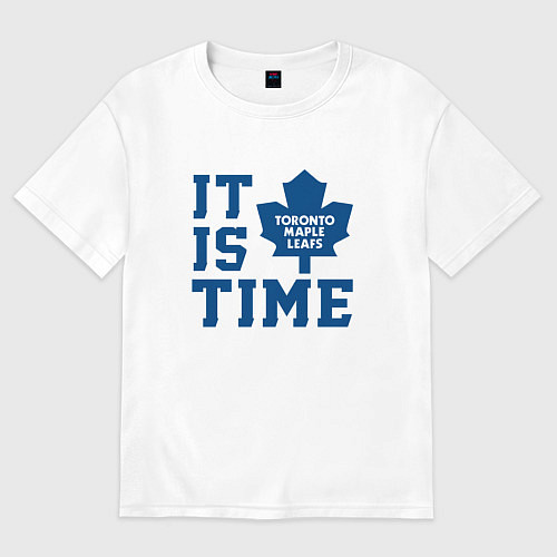 Мужская футболка оверсайз It is Toronto Maple Leafs Time, Торонто Мейпл Лифс / Белый – фото 1