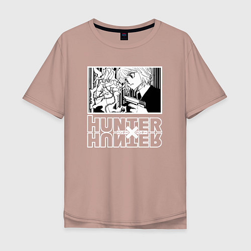 Мужская футболка оверсайз Hunter x Hunter Kurapika / Пыльно-розовый – фото 1