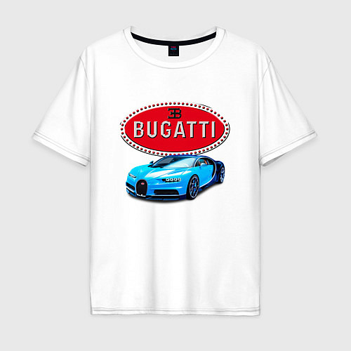 Мужская футболка оверсайз Bugatti - motorsport / Белый – фото 1