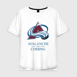 Мужская футболка оверсайз Colorado Avalanche are coming , Колорадо Эвеланш